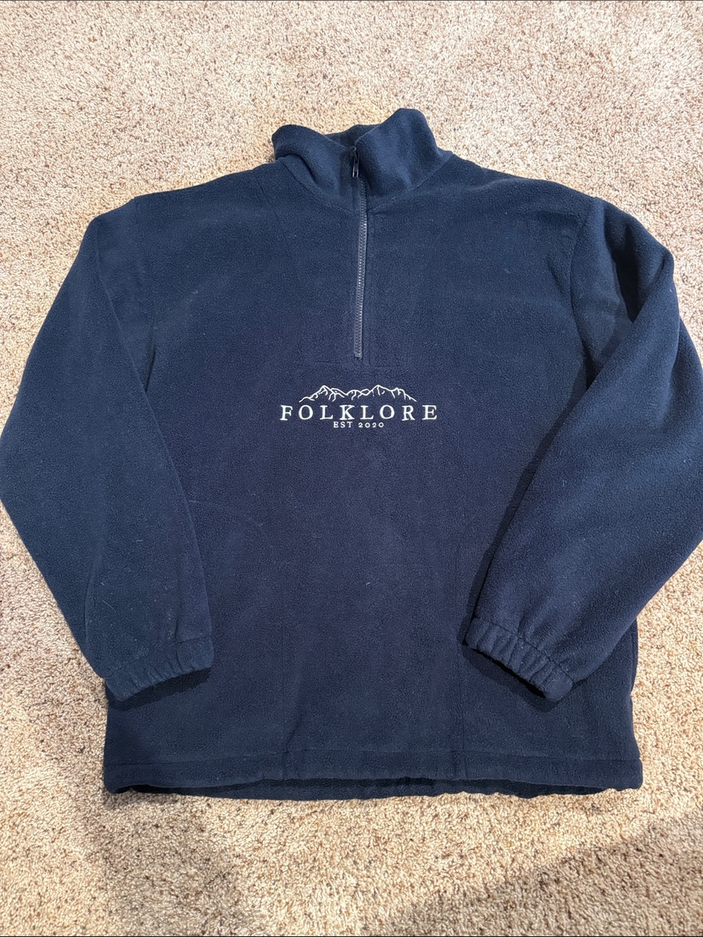 Taylor Swift Folklore Navy Quarter-Zip Fleece Pullover - unisex
